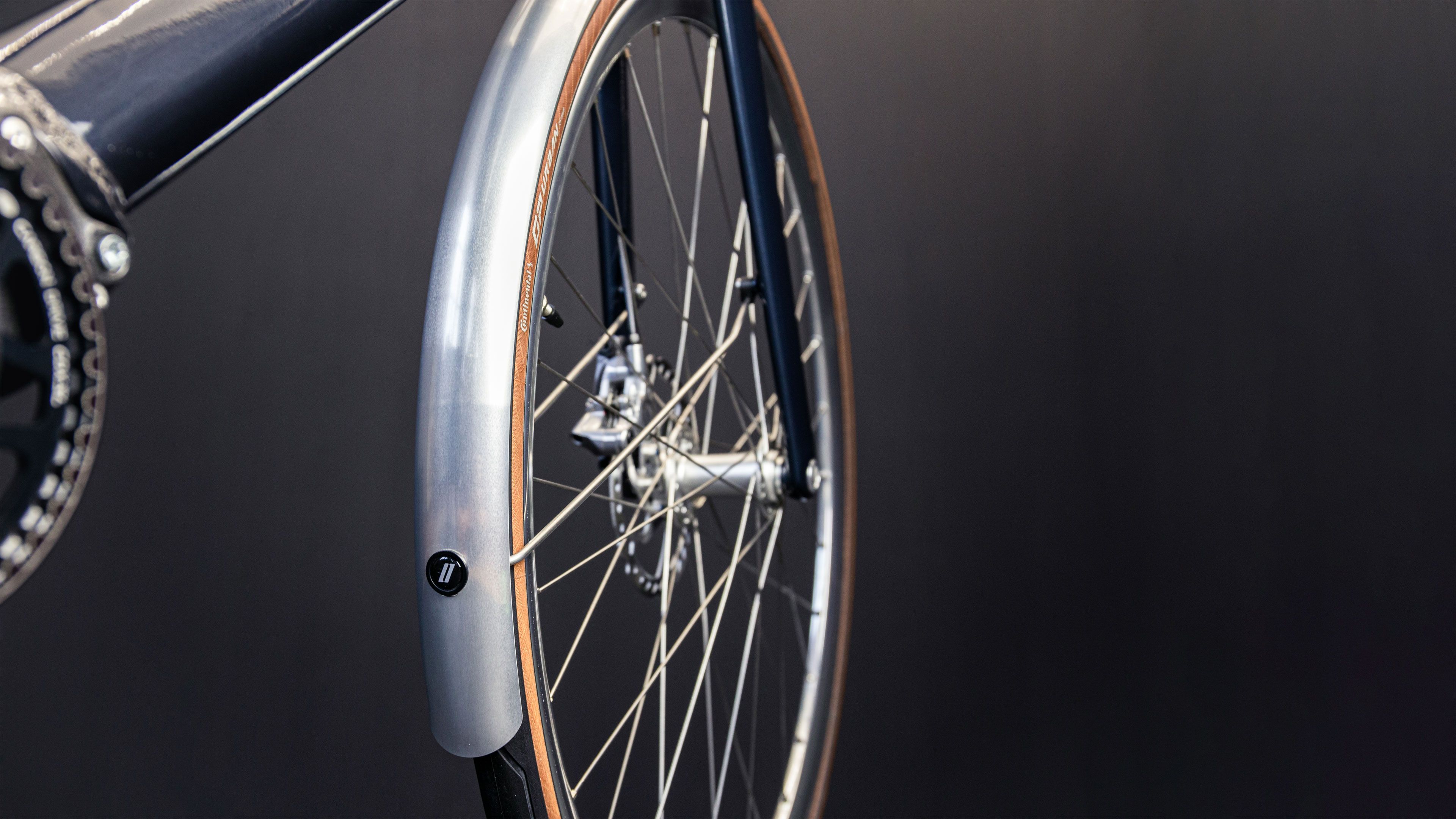 Schindelhauer Mudguards Ludwig VIII, XI, Lotte, silver 35mm (version 7) Scotch Brite Polished