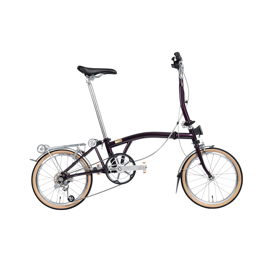 Folding bike BIKE'S Urban Midnight plum purple
