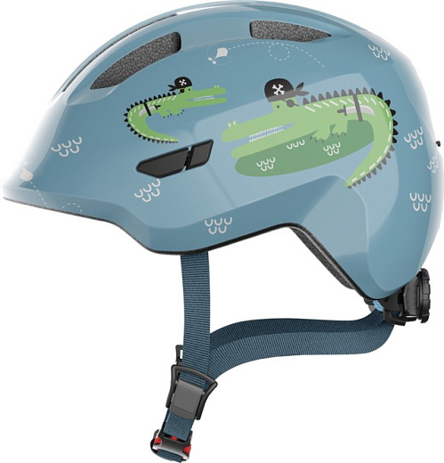 ABUS Smiley 3 LED Kids Helmet blue croco (Size М)