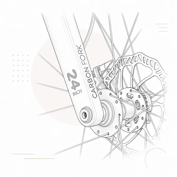 Lightweight carbon fork