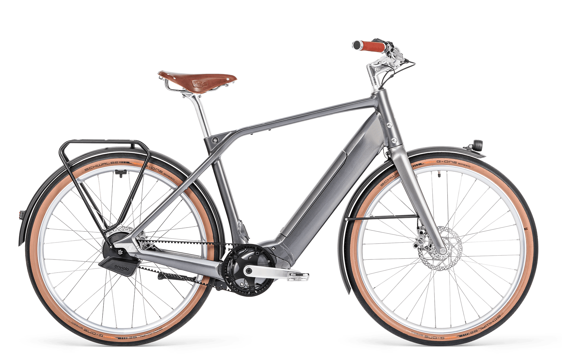 Men's E-bike Schindelhauer Heinrich Bosch Enviolo TR 49 Titanium silver