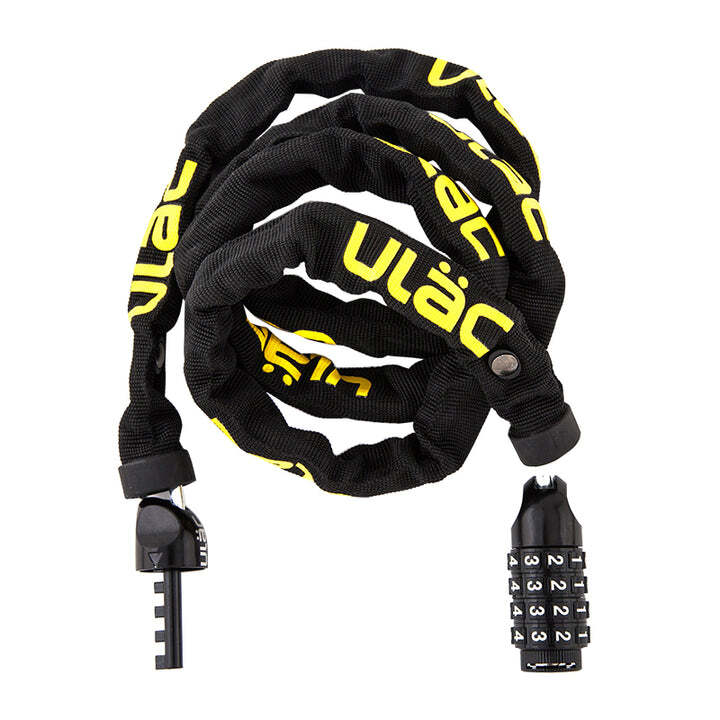 Ulac 52nd Street Steel Chain Lock Combo Black
