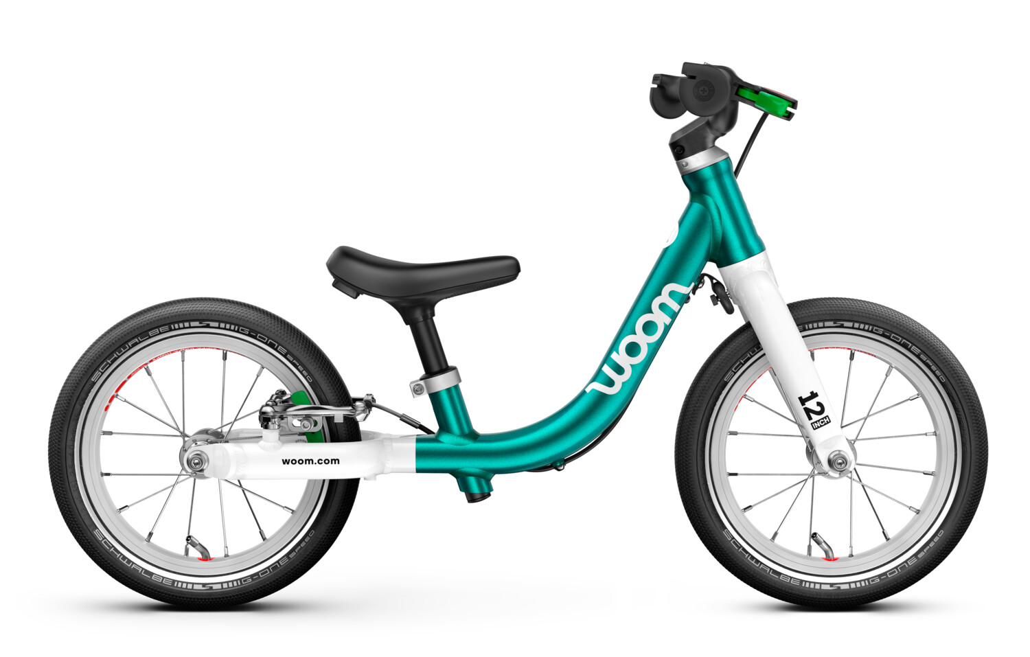 Kids' Bike Woom go 1 metallic turquoise/petrol 12”
