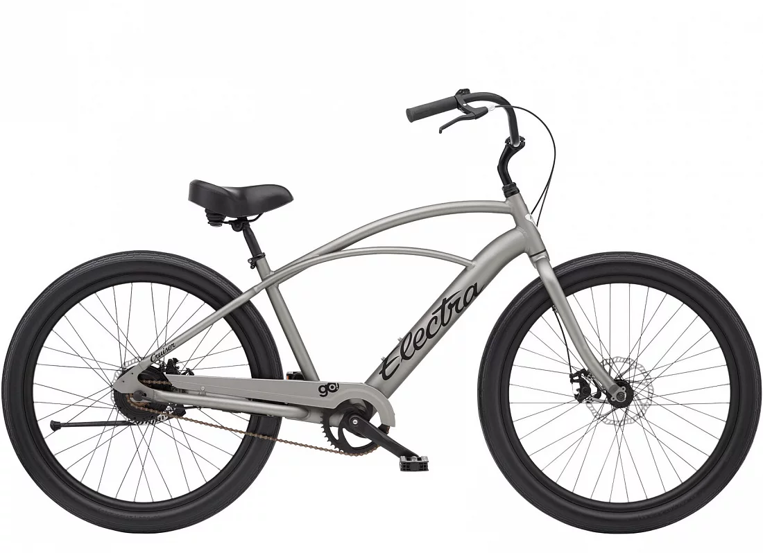 Men's E-bike Electra Cruiser GO! Step Over Matte Titanium